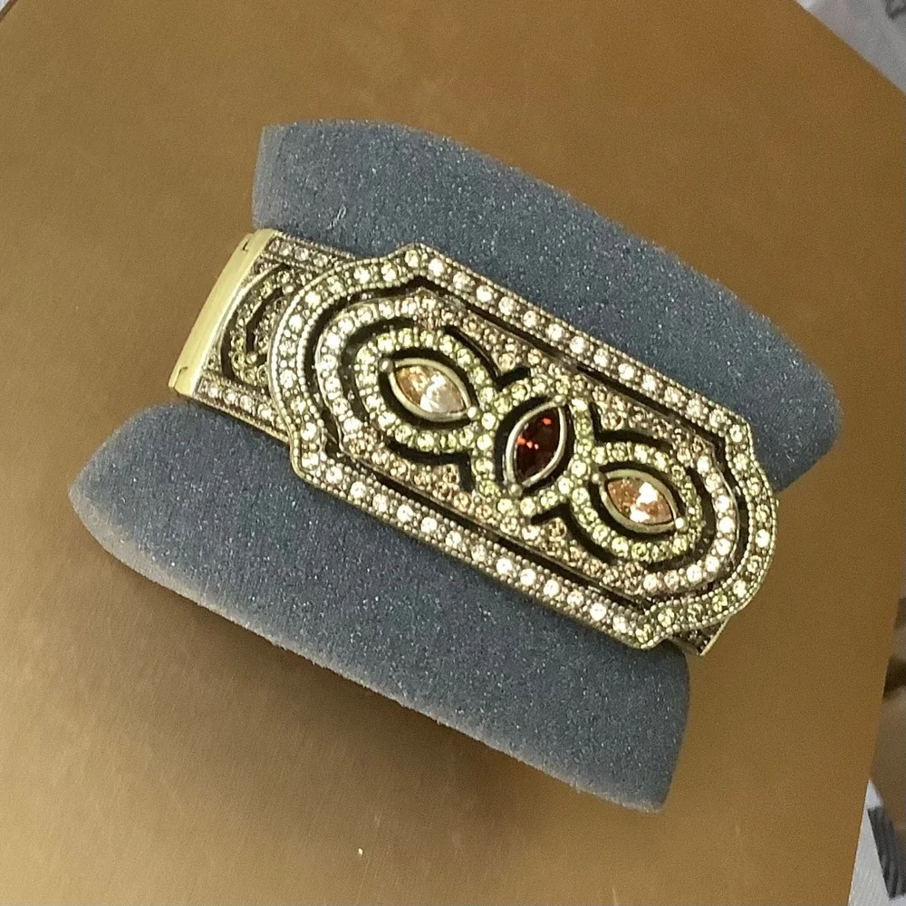 Heidi Daus Tastemaker Crystal Accented Cuff Bracelet SZ S/M